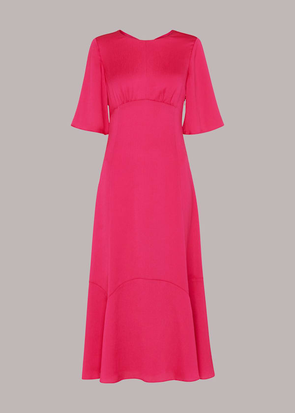 Pink Alana Satin Cut Out Dress